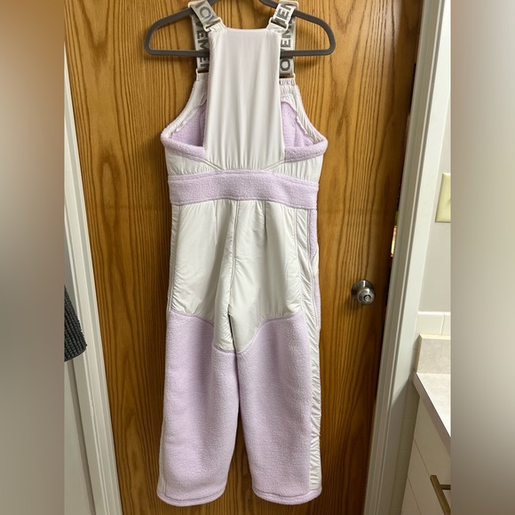 Free People Movement Hit the Slopes High Pile Fleece Snow Bibs Sz Xs - Picture 5 of 16